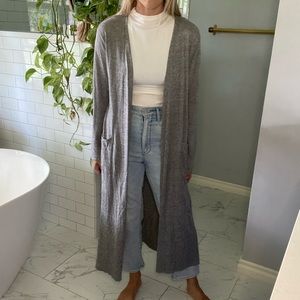 H&M Long Duster Cardigan in Grey